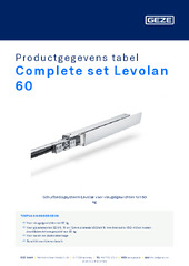 Complete set Levolan 60 Productgegevens tabel NL
