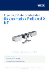 Set complet Rollan 80 NT Fișa cu datele produsului RO
