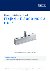 Fløjbrik E 3000 NSK A-HU  * Produktdatablad DA