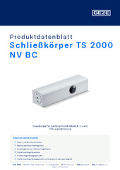 Schließkörper TS 2000 NV BC Produktdatenblatt DE