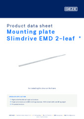 Mounting plate Slimdrive EMD 2-leaf  * Product data sheet EN