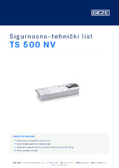 TS 500 NV Sigurnosno-tehnički list HR