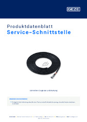 Service-Schnittstelle Produktdatenblatt DE