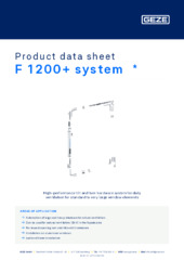 F 1200+ system  * Product data sheet EN