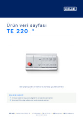 TE 220  * Ürün veri sayfası TR