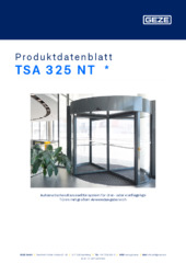 TSA 325 NT  * Produktdatenblatt DE