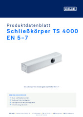 Schließkörper TS 4000 EN 5-7 Produktdatenblatt DE