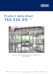 TSA 325 GG  * Product data sheet EN