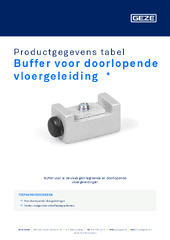Buffer voor doorlopende vloergeleiding  * Productgegevens tabel NL