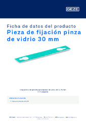Pieza de fijación pinza de vidrio 30 mm Ficha de datos del producto ES