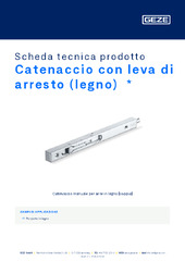 Catenaccio con leva di arresto (legno) Scheda tecnica prodotto IT