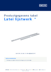Latei lijstwerk  * Productgegevens tabel NL