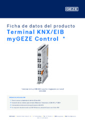 Terminal KNX/EIB myGEZE Control  * Ficha de datos del producto ES