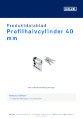 Profilhalvcylinder 40 mm Produktdatablad DA