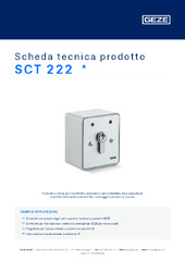 SCT 222  * Scheda tecnica prodotto IT