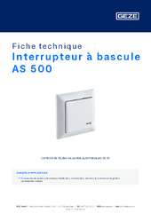Interrupteur à bascule AS 500 Fiche technique FR