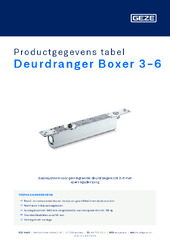 Deurdranger Boxer 3-6 Productgegevens tabel NL