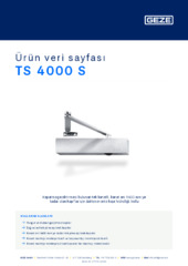 TS 4000 S Ürün veri sayfası TR