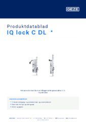 IQ lock C DL  * Produktdatablad DA