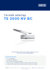 TS 2000 NV BC Termék adatlap HU