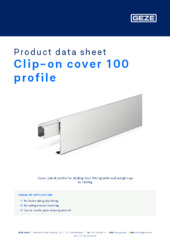 Clip-on cover 100 profile Product data sheet EN