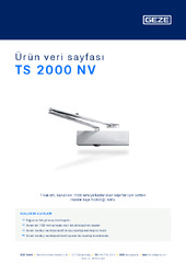 TS 2000 NV Ürün veri sayfası TR