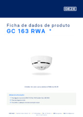 GC 163 RWA  * Ficha de dados de produto PT