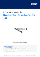 Sicherheitsschere Nr. 35 Produktdatenblatt DE