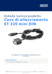 Cavo di allacciamento ST 220 mini DIN Scheda tecnica prodotto IT