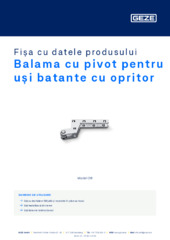 Balama cu pivot pentru uși batante cu opritor Fișa cu datele produsului RO