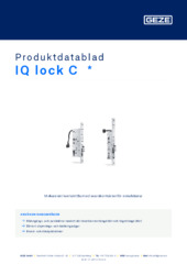 IQ lock C  * Produktdatablad SV