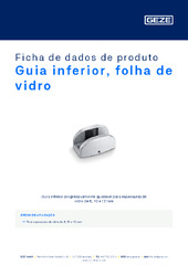 Guia inferior, folha de vidro Ficha de dados de produto PT